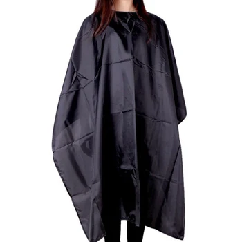 

Black Hairdressing Cloth Hair Cutting Solid Color Shawl Barber Wrap Gown Professional Styling Apron Unisex Dropshipping TSLM1