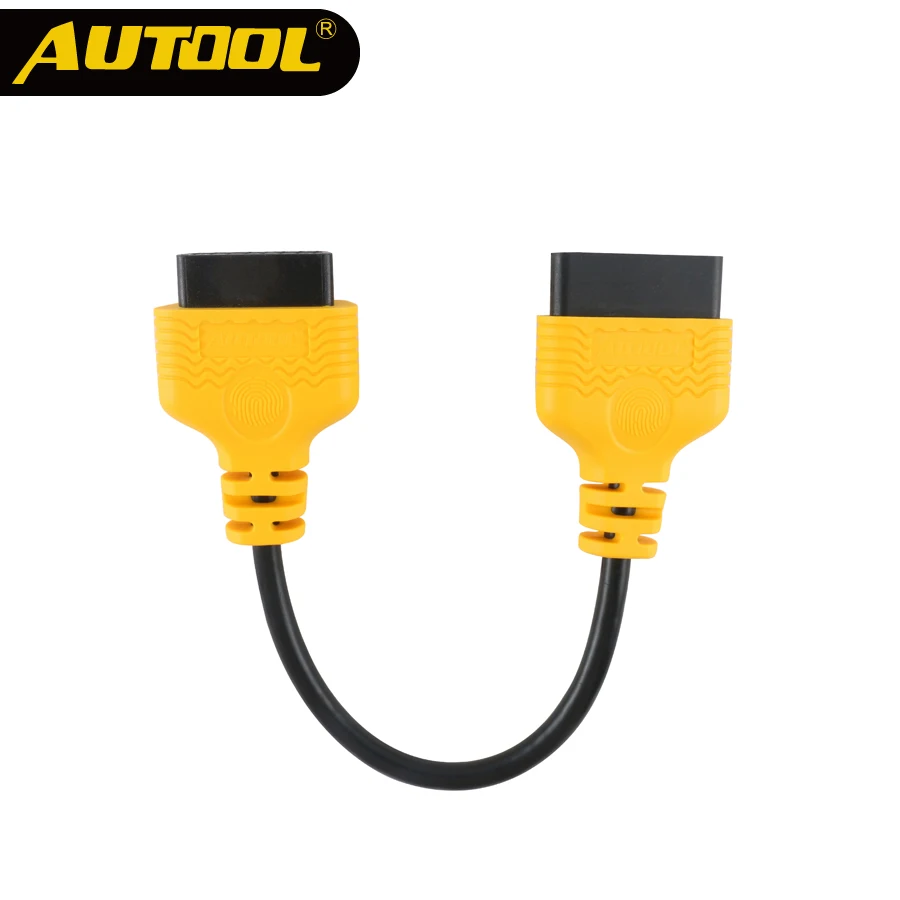 Кабель адаптер OBDII AUTOOL OBD диагностический 30 см удлинитель для разъема типа Папа