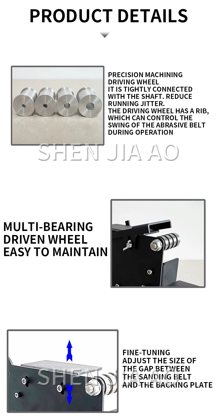 30-795 small household abrasive belt machine 180W polishing belt type grinding b