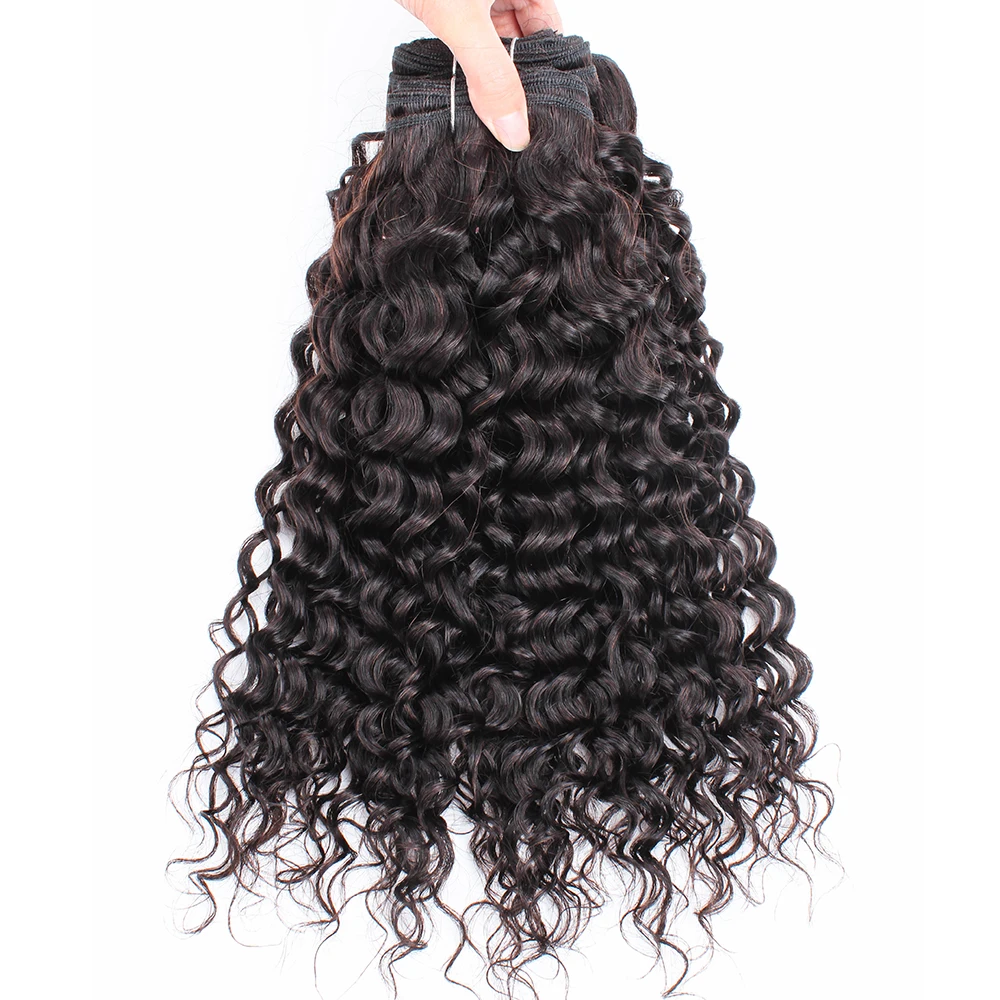 Natural Color Water Wave Hair Bundles 400g/Lot for Full Head Indian Curly Human Hair 10-30 Inches Remy Extension