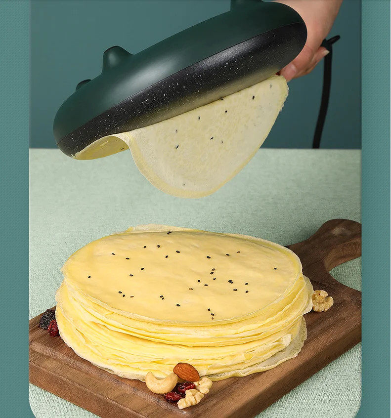 220V Automatic Non-stick Crepe Maker Pancake Machine Pizza Maker Household Kitchen Tool Electric Baking Pan EU/AU/UK/US 3