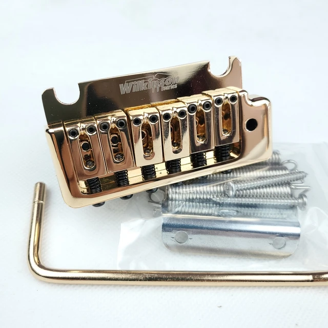 Wilkinson 2 포스트 포인트 골든 골드 더블 스윙 일렉트릭 기타 트레몰로 시스템 브릿지 strat and suhr Guitar WOV08