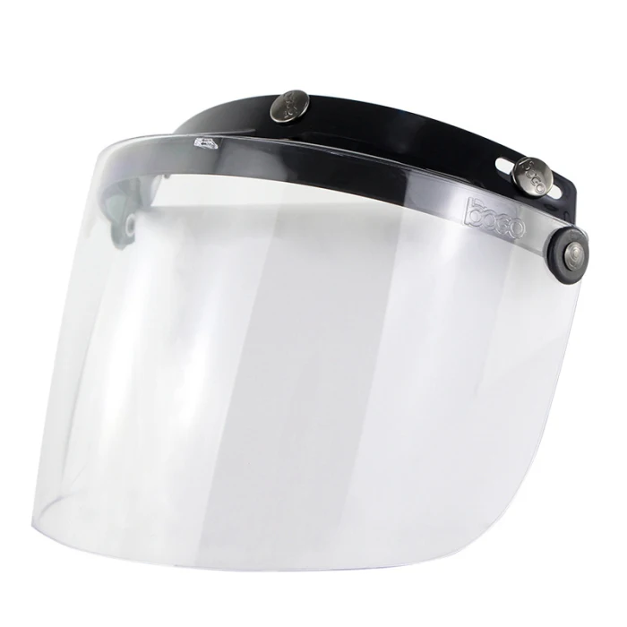 Windproof 3-Snap Visor Lens Shield for Motorcycle Helmets Flip Up Down C44