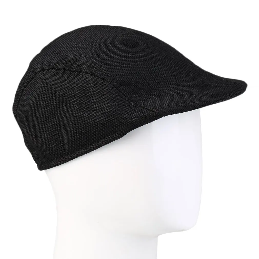 Осень зима Стильная джентльменская льняная Кепка специальный сплошной цвет Newsboy модели Плоские береты Кепка s головной убор