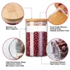 Glass Jar With Lid Cookie Kitchen Storage Jars And Lids Mason Candy Spices Glass Container Wholesale Condiments Organizer 5