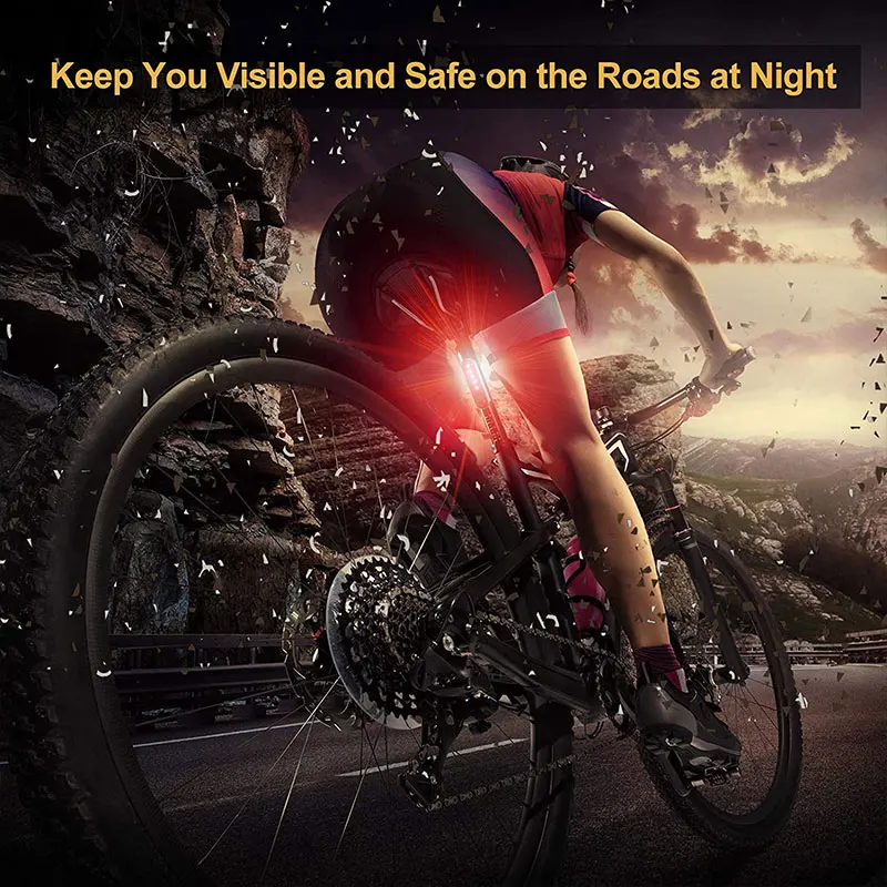 300 Lumens Bike Lights Usb Rechargeable Front Light Lamp Bike Headlight Rear Taillight Cycling LED Warning Lights Bike Accessori