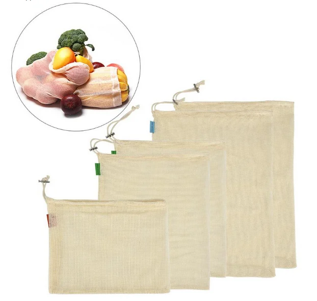 S/M/L Размер повторяющийся фрукты и сетка для овощей шнурок жгут карман зеленая сумка для покупок кухонный мешок для хранения LXX
