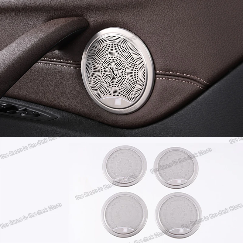 stainless steel car door sound speaker trims for bmw x3 x4 2018 2019