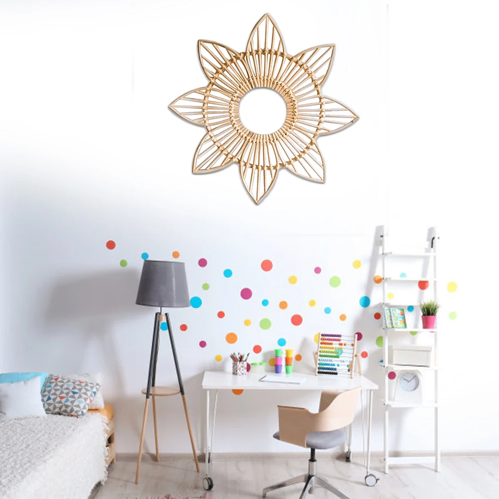 

Wooden Mirror Innovative Living Room Bedroom Wall Hanging Ornament Living Room Background Eye Style Photo Decor Mirror Frame