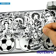 

50pcs Mixed Black White Fashion Pattern Funny Phone Laptop Car Stickers for Notebooks Luggage Skateboard Motorcycle Bike Sticker