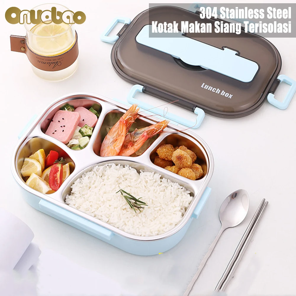 

[onuobao] 304Stainless Steel Insulated Lunch Box To Send Chopsticks Spoon Insulated Compartment Box