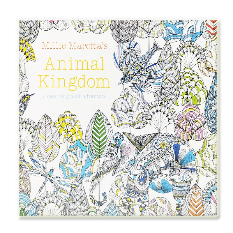Download 24 Pages Animal Kingdom Coloring Book For Adult Child Relieve Stress Kill Time Painting Drawing Art Book Graffiti Colouring Book Arts Photography Aliexpress