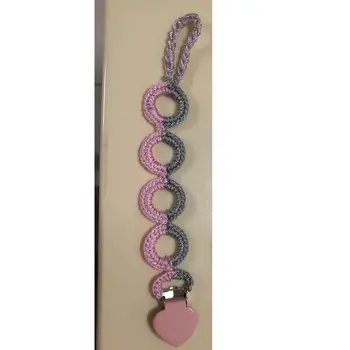 

Simple Crochet Pacifier Clip Baby Pacifier Chain for Newborn Teething Soother Chew Dummy Clips Hand Made