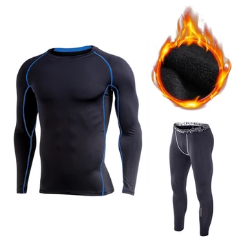 

New Motorcycle T Shirts & Tights Pants sport suit plus velvet moto male stretch warm suit long sleeve winter warm pants