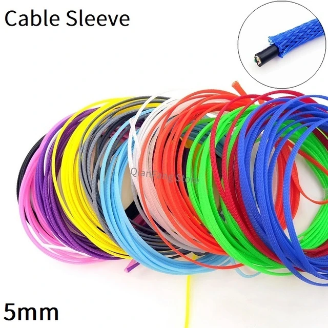 Funda de Cable trenzado de 5mm para mascotas, Protector de arnés de línea,  envoltura de cables
