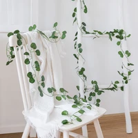 210Cm Artificial Hanging Christmas Garland Plants Vine Leaves Green Silk Outdoor Home Wedding Party Bathroom Garden Decoration 5