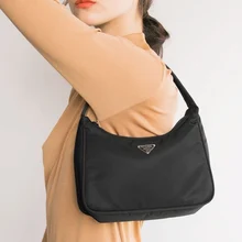 Bolso de hombro Retro para mujer, bolso de nailon Vintage a la moda, pequeño bolso Subaxillary para mujer, Mini bolso de hombro Retro, Bella 180