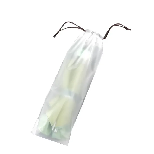 Sacchetto di plastica traslucido opaco sacchetto di immagazzinaggio dell'ombrello riutilizzabile ombrello portatile con coulisse copertura di immagazzinaggio organizzatore di immagazzinaggio domestico 3
