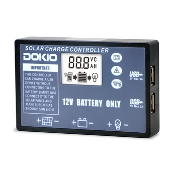 DOKIO Flexible folding solar panel Dedicated Solar controller for 12V battery USB solar controller 10A/20A solar controller