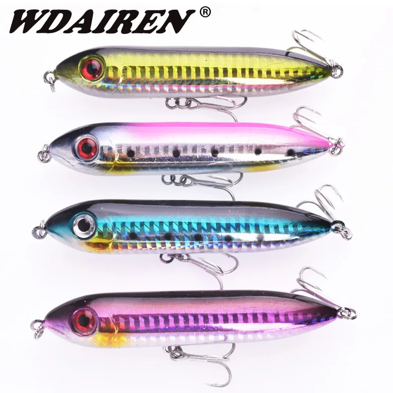 1 шт. Topwater карандаш рыболовные приманки 9 см 12 г плавающий пуля воблер Crankbait снасть