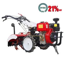 Micro fraise rotative multifonctionnelle à quatre roues motrices, puissante pour creuser dans les égouts, manuelle, direction électrique, rectifieuse Diesel 
