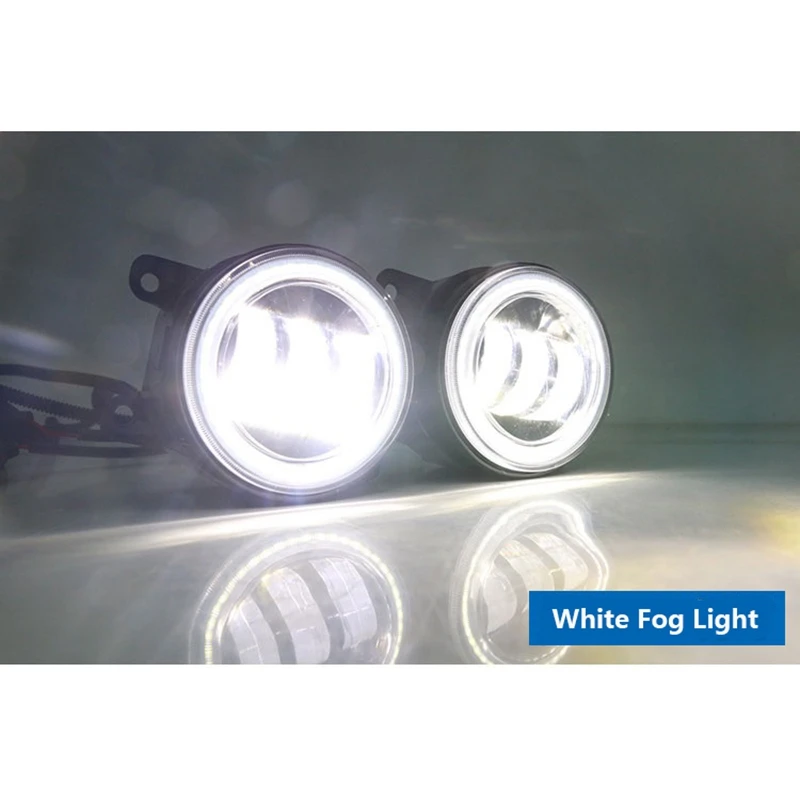 3 in 1 LED Front Bumper Fog Light Angel Eyes DRL