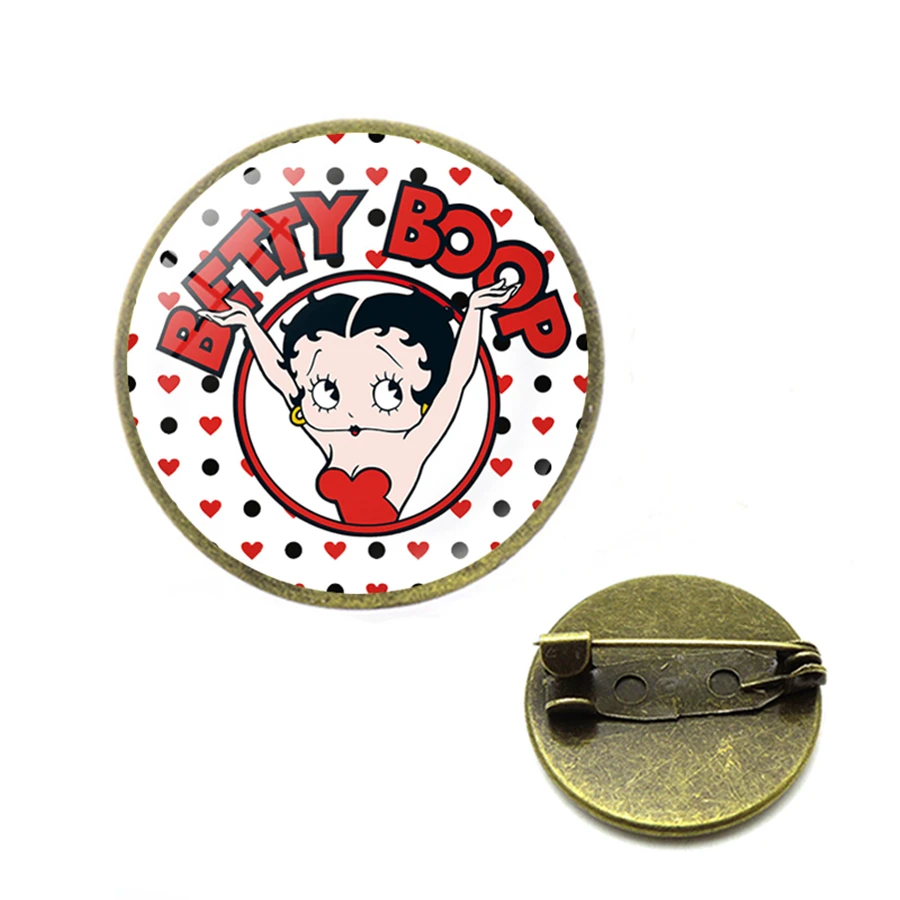 Новинка брошь Betty Boop Harajuku милый рисунок из мультфильма на лацкане булавка с