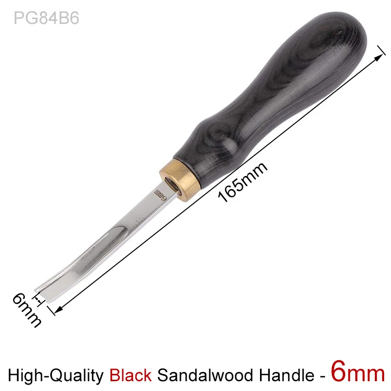 Black Sandalwood 6mm Профессиональный кожаный кромкооблицовочный инструмент, широкий рот кожевенное ремесло истончение изогнутый угол круглый край Лопата ремесло триммер - Цвет: Black Sandalwood 6mm