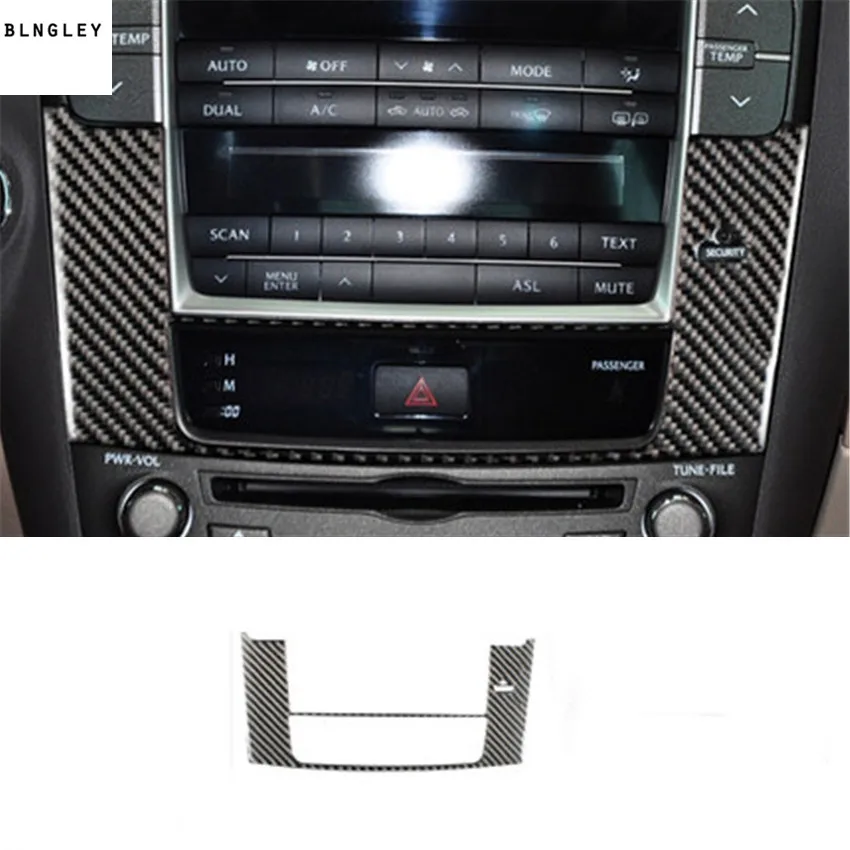 1 шт. эпоксидный клей Настоящее углеродное волокно зерна Центрального управления навигационная панель декоративная крышка для 2006-2012 Lexus IS 300 250 CFSPORT