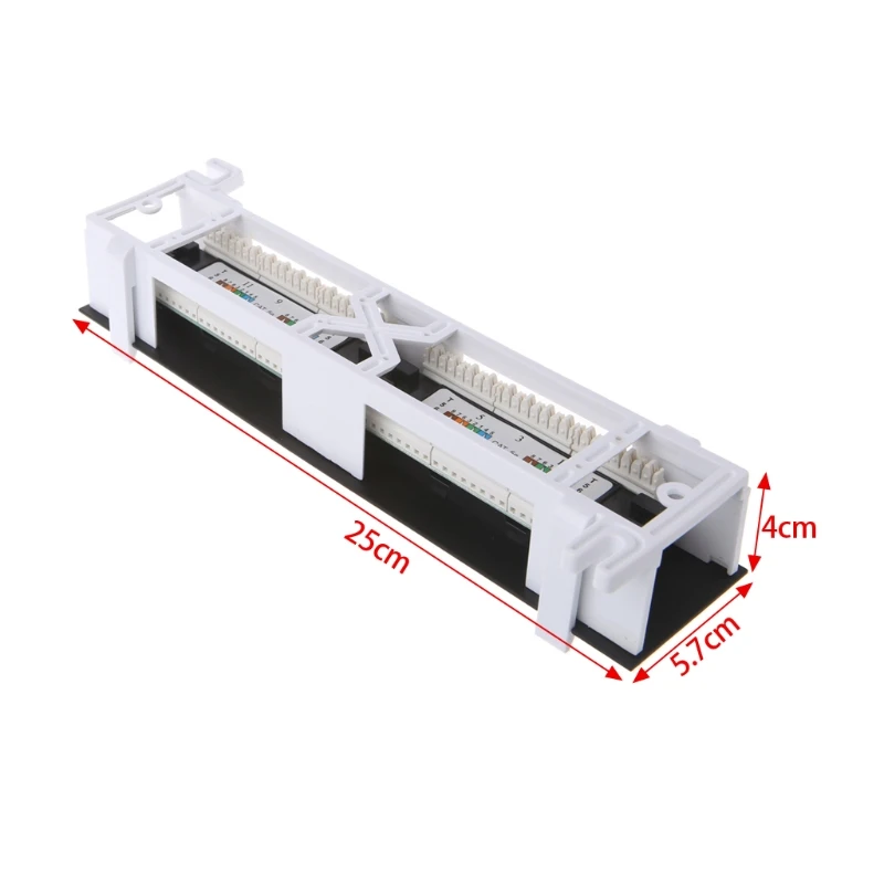 

12 Port CAT5 CAT5E Patch Panel RJ45 Networking Wall Mount Rack Mount Bracket Dropship