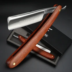XUAN FENG Rosewood Handle Folding Razor 9cr18 Steel High Hardness Sharp Straight Razor Men's Razor