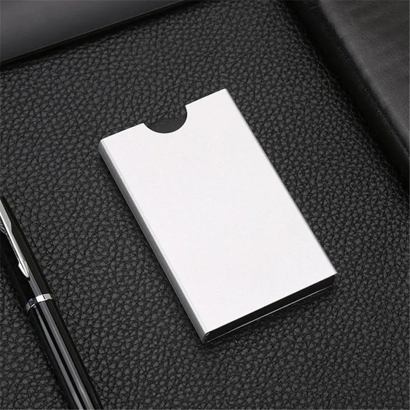 Rfid Противоугонная щетка, алюминиевая посылка для карт, автоматическая визитная карточка, роскошный держатель для кредитных карт для мужчин и женщин