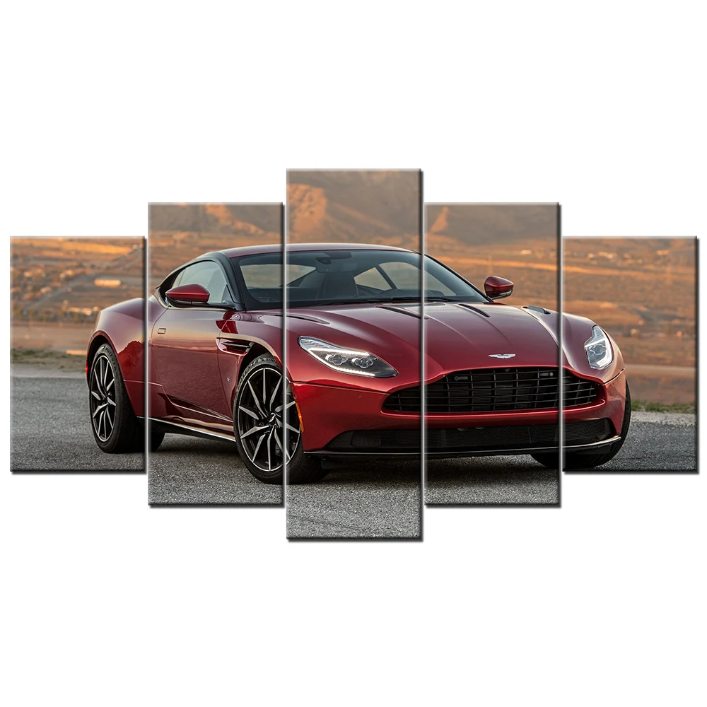 5 шт. современные картины на холсте стены искусства Модульная картина Aston Martin DB11