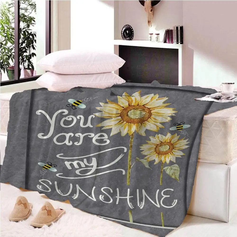 Фланелевое Одеяло ONGLYP You Are My Sunshine уютное плюшевое покрывало для дивана кровати