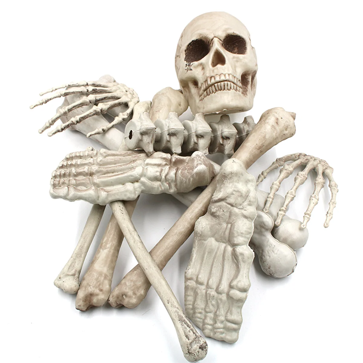 12 шт. страшный реалистичный человеческий кости скелет ужас Хэллоуин Рождественский декоративный Скелет Новогоднее украшение Хэллоуин