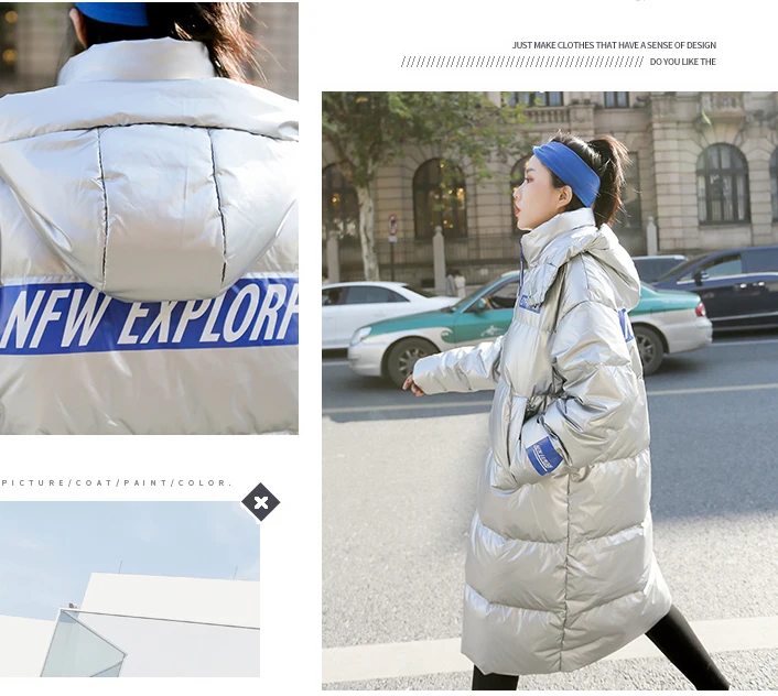 Fashion Hooded parka Winter jacket women Long Down Cotton Coat Female Korean Casual Loose Outerwear Warm Cotton Parkas Coats
