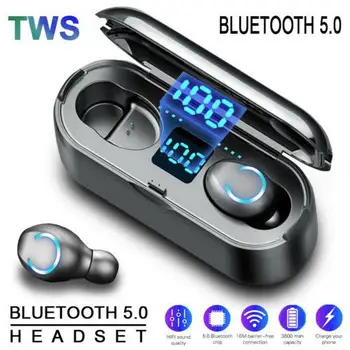 

BEESCLOVER F9-8 TWS Mini Earbuds Bluetooth 5.0 Wireless Earphone Stereo Headset with 3500mAh Charging Compartment