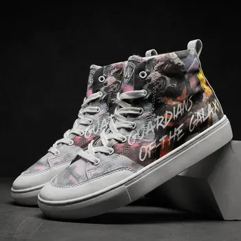 

Men Shoes Spring Autumn Canvas Casual Flat Shoes Lace-up Low Top Male Sneakers Tenis Masculino Adulto Shoes 2020 New F440