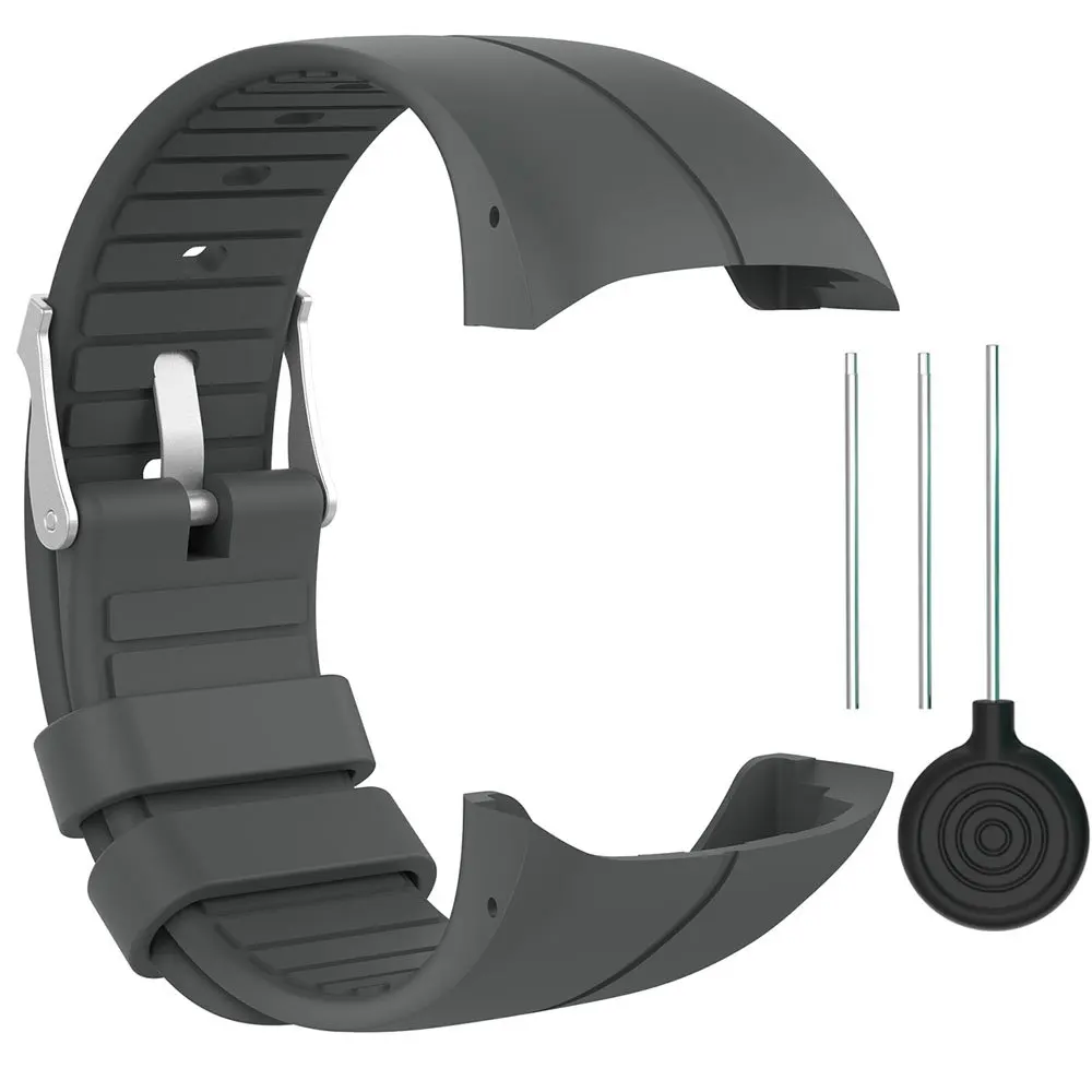 Grey AWINNER силиконовый браслет ремешок для Polar M400 M430 gps спортивные Смарт-часы сменный ремешок для часов браслет ремешок для часов - Цвет: Grey