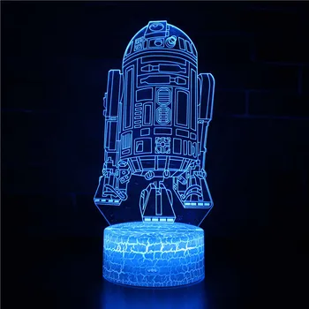 

3d illusion lamp Smart 7 Colors changing Night Light Table Lamp (Star war) christmas light led children lighting (READY STOCK)