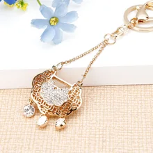 Корейский стиль креативный искусственный бриллиант долгий медальон автомобильный брелок женская сумка Подвеска Брелок Круг Аксессуары Customizab