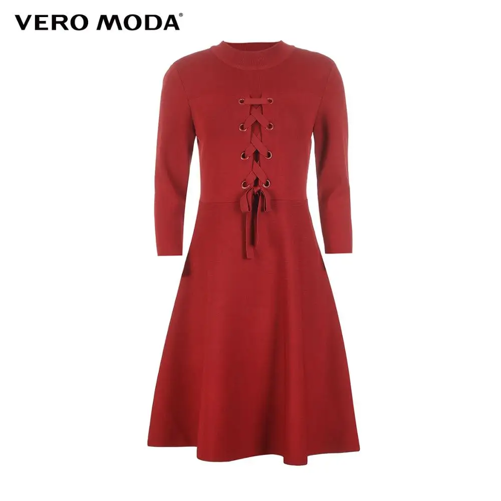 Vero Moda женское облегающее декоративное трикотажное платье на шнуровке | 319146516