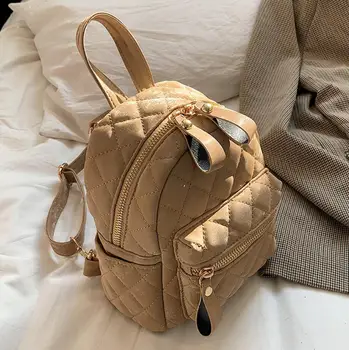 

Lattice Women Backpack Bag 2020 Velvet Women Backpack Designers Brand for Teenage Girl High Quality Travel Mini Rucksack