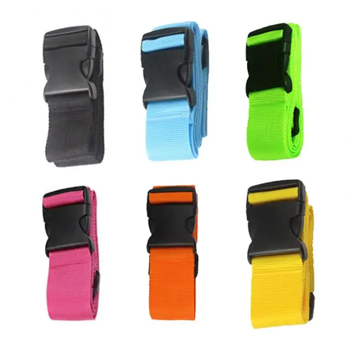 2pcs/pack Travel Classic Practical Luggage Straps Adjustable Luggage Belt Baggage Suitcase Accessories BS