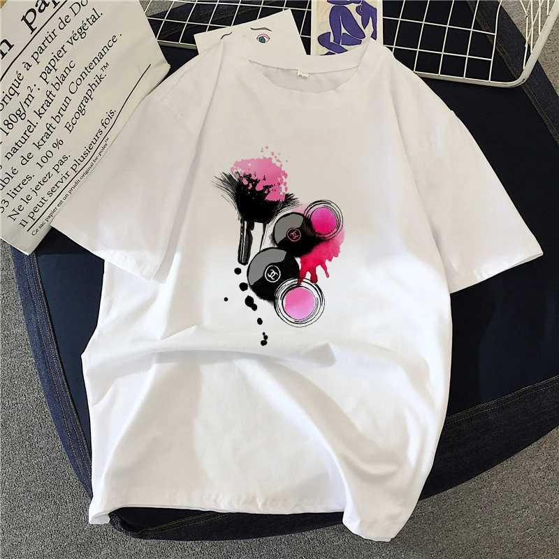 2020 Summer Women T-shirt Seven color nail pol Printed Tshirts Casual Tops Tee Harajuku 90s Vintage White tshirt Female Clothing