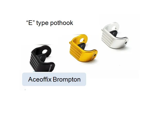 

12g Bicycle Fork Hook Aluminum Bike E Type Pothook Used for ACE Brompton Folding Bike BMX Parts 3 colors