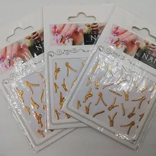 Бронзовые наклейки для ногтей 3D Маникюр Цветочные наклейки для ногтей маникюр, Полировка Ногтей Декоративные наклейки s