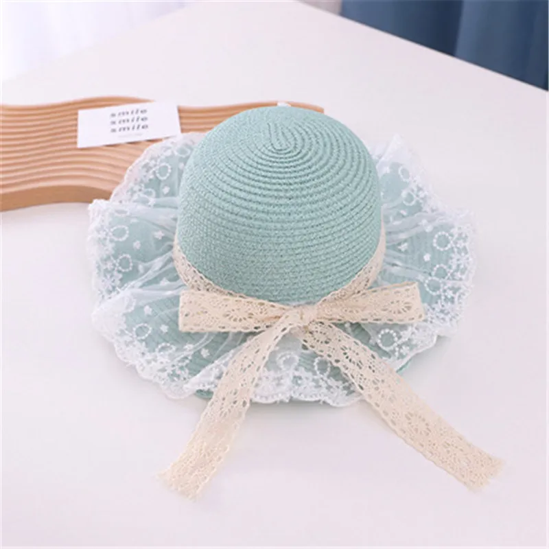 best baby accessories of year Lace Kids Panama Hats for Girls Straw Mother Baby Hat Summer Kids Sun Hat for Girls Beach Baby Girl Cap 1PC Baby Accessories