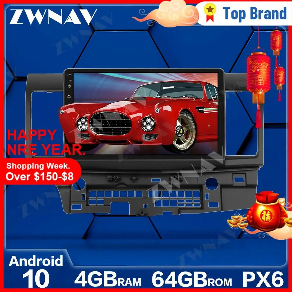 PX6 4 Гб + 64 ГБ Android 10 0 автомобильный мультимедийный плеер для Mitsubishi Lancer 2012 GPS Navi Radio
