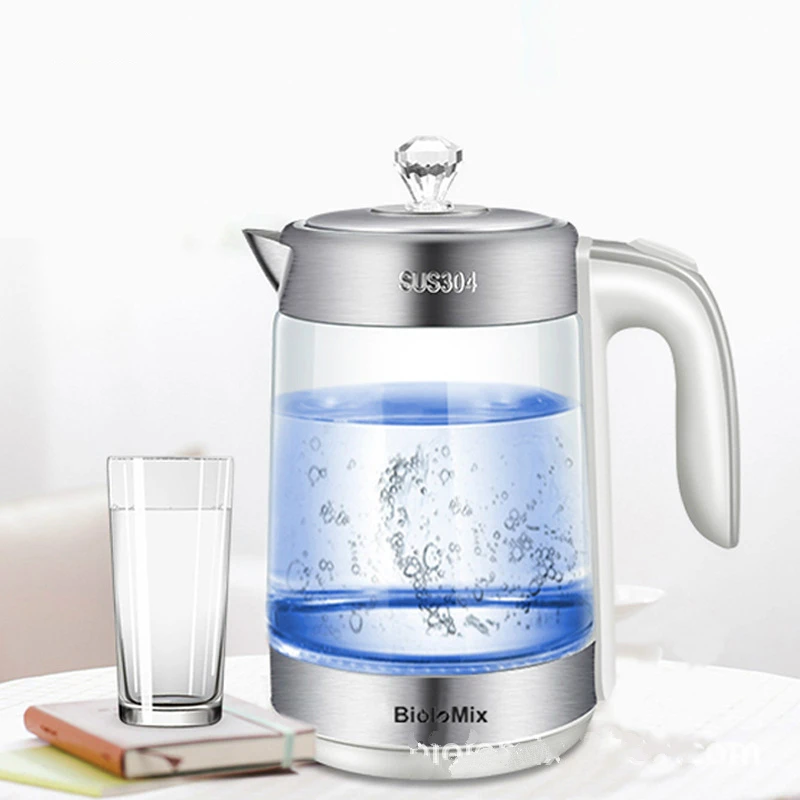 

2200W Electric Kettle Teapot Quick Heating Hot Water Boiling Tea Pot Glass Blu-ray Heating Kettles Auto-Power Off Boiler 1.8L